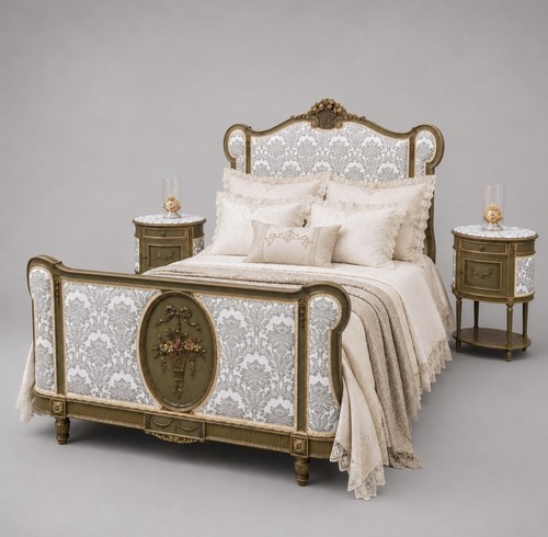 Antique french king size bed - antique,