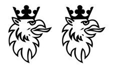 SCANIA LOGO VINYL DECAL STICKERS x2 GRIFFIN EAGLE BIRD EMBLEM LOGO IMAGE 14cm