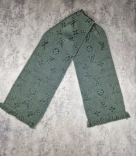 Vintage Louis Vuitton Wool Scarf Men's Luxury LV Monogram Logo Y2K Made in Italy