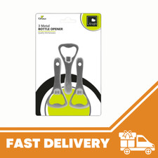 3x Flat Metal Bartender Bottle Top Cap Opener Drinks Beer Bar Tool Hanging Hole