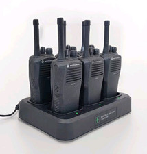 Set of 6x Motorola CP040 4-channel UHF Radio Walkie-Talkie - w/ Square Charger