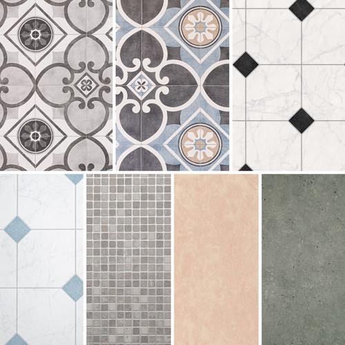 Stone tile effect vinyl - stone,