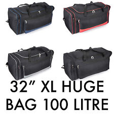 32" Extra Large Holdall Duffle Travel Bag Luggage Weekend GYM Sports Bag 100L