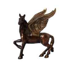 Magical Brass Flying Angel Horse Statue - Exquisite Craftsmanship, Compact Size