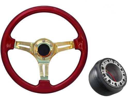 Red gold steering - gold, wheel