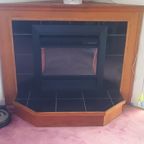 Corner wood fireplace - corner,