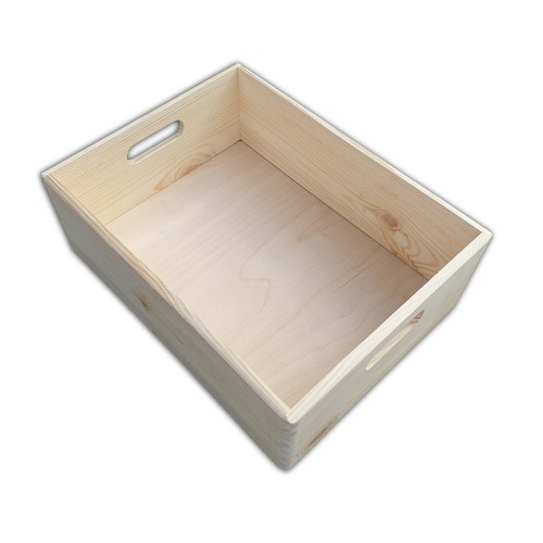 Wooden large box unpainted - large,