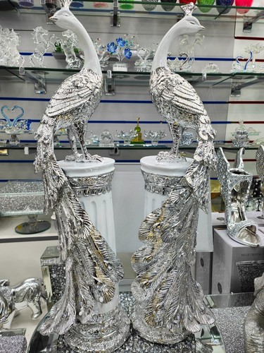 Italian white silver - white, peacock