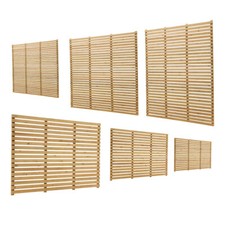 6ft Wide Heavy Duty Horizontal Slatted Wood Garden Fence Panels Pressure Treated