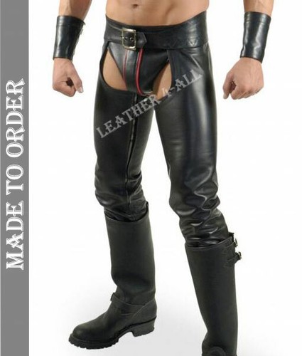 Men real leather chaps - men's,