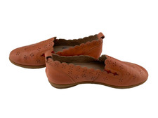 Pikolinos orange genuine leather cut out slip on loafers size UK 6 EU 40 VGC