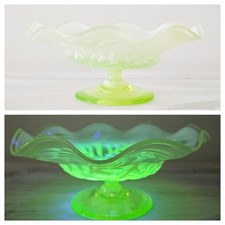 Antique Compote Lime Green