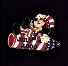 WDW Mickey Mouse On July 4 2000 Firework Rocket LE Disney Pin ...