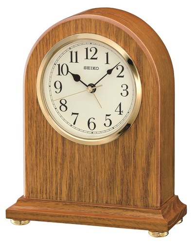 Seiko wooden oak quartz mantle - seiko,