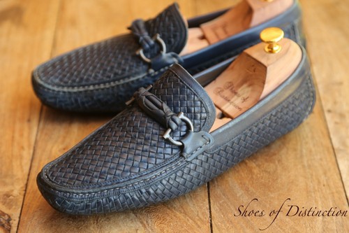 Salvatore ferragamo blue woven - salvatore,