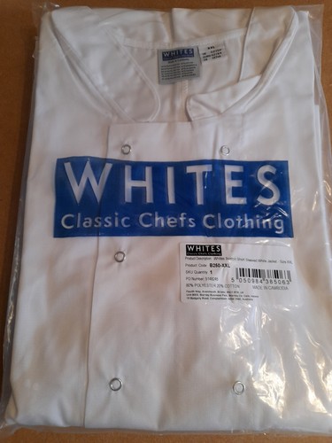 Whites chefs jacket unisex - whites,