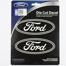 Ford Logo White Laser The Cut Plum Emblem Logo Sticker Decal Sticker NEW