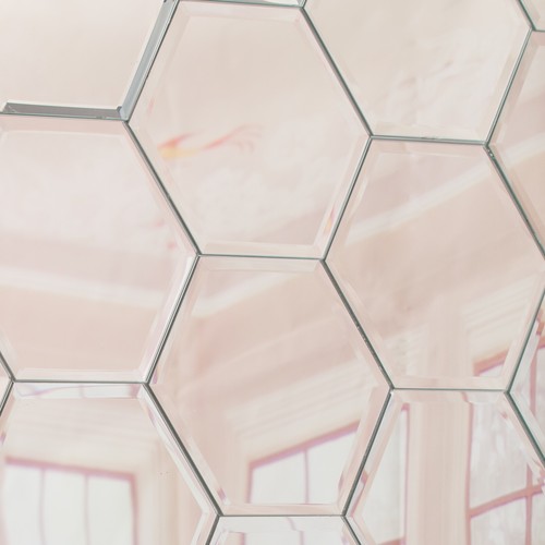 18x hexagon glass mirror - glass,