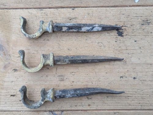 Antique brass iron - &, curtain