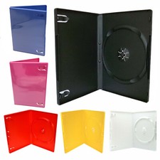 Double Single Quad 8 Way - DVD Case Holder - 14mm Spine CD DVD Empty Black Clear