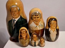 Vintage 1997 Matryoshka Russian Dolls, Leaders, Nesting Dolls~Handpainted!