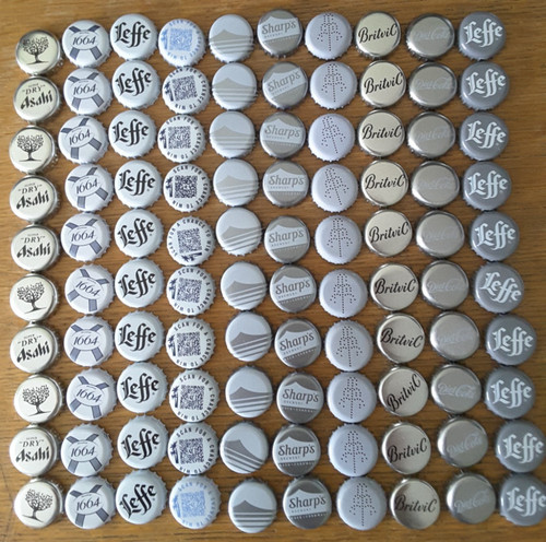 100 silver white beer bottle - 100,