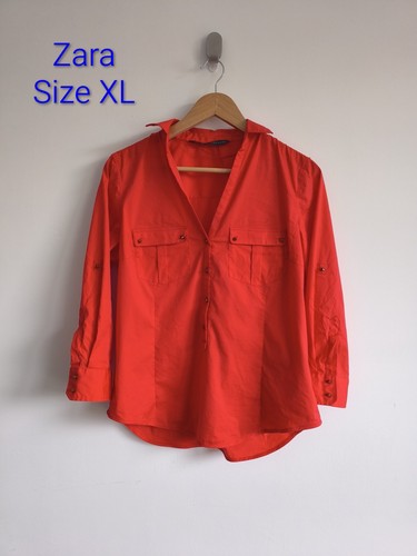 Zara basic womens red blouse - zara,