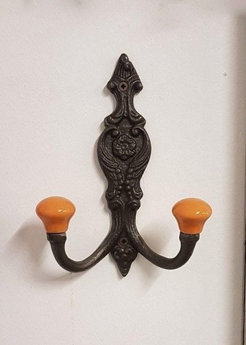Rustic iron coat hook - , retro