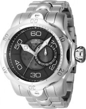 Invicta 47931 Men's 54mm Venom Quartz Black Dial Silver Stainless Steel Watch