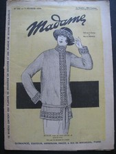 MADAME No. 160, 7 Fevrier 1924 - French Needlework Magazine