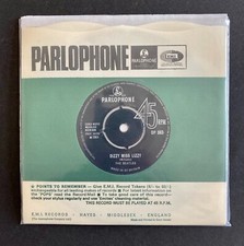 THE BEATLES RARE EXPORT Dizzy Miss Lizzy/Yesterday Original PROMO Sticker EX