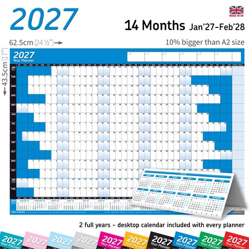2027 year planner wall - year,