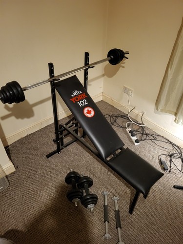 Weight bench and weights york - bench,