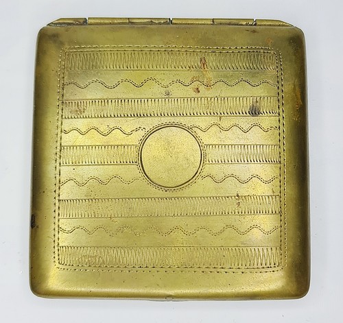 Vintage brass cigarette case - vintage,