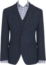 New Wool Premium Mens Stranraer Harris Tweed Jacket Coat UK - Size 36S to 48L