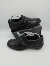 Loretta Genuine UK 6 Leather Orthopedic Womens Black Shoes Comfort EU 39