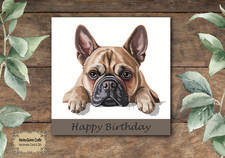 DOG 055  Birthday Card  French