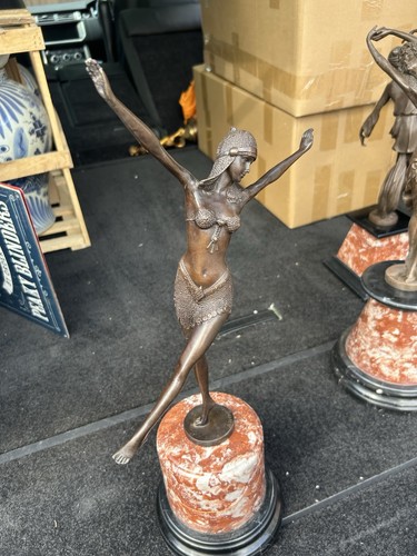 Art deco bronze lady - deco,