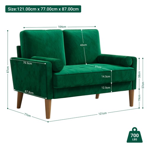 Seater velvet sofa with - seater,