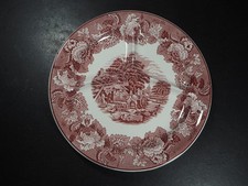 Enoch Woods Red/Pink English Scenery 3 Section Serving Dish/Plate