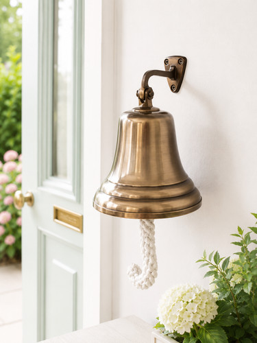 Vintage brass ship - 8",