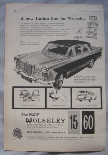 1959 wolseley original - 15/60,