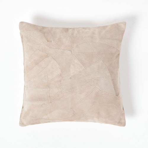 Real leather cream - leather, cushion
