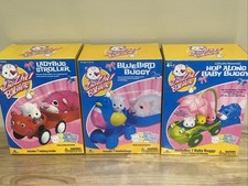 (3) Zhu Zhu Babies Play-sets Bluebird Buggie, Ladybug Stroller, Hop Along Buggy