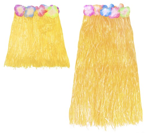Yellow grass hula - yellow, 40cm