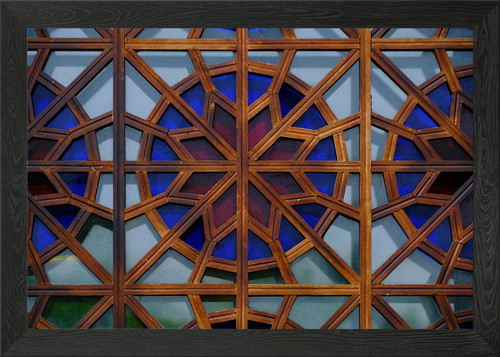 Wooden lattice window framed - lattice,