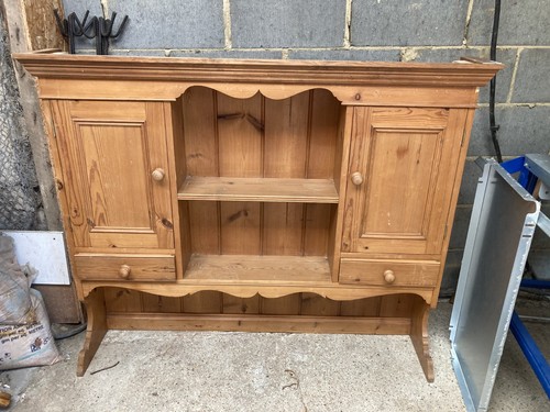 Solid pine dresser top cabinet - pine,
