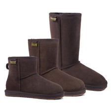 UGG Mini Short Tall Boots Unisex 100% Genuine Australia Sheepskin Wool Chocolate