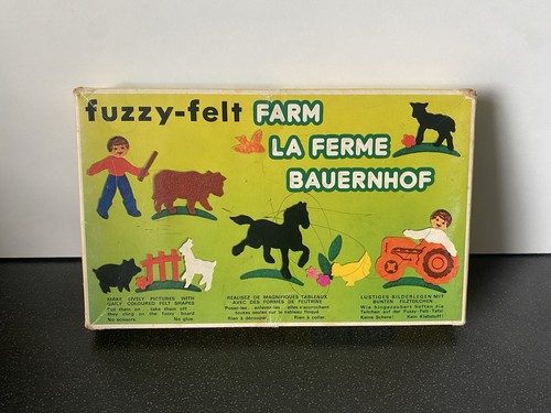 Vintage fuzzy felt farm - felt,