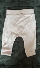Baby White and Pink Striped Pants Size 0-3 Months by George